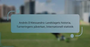 Andrés D’Alessandro: Landslagets historia, Turneringens påverkan, Internationell statistik
